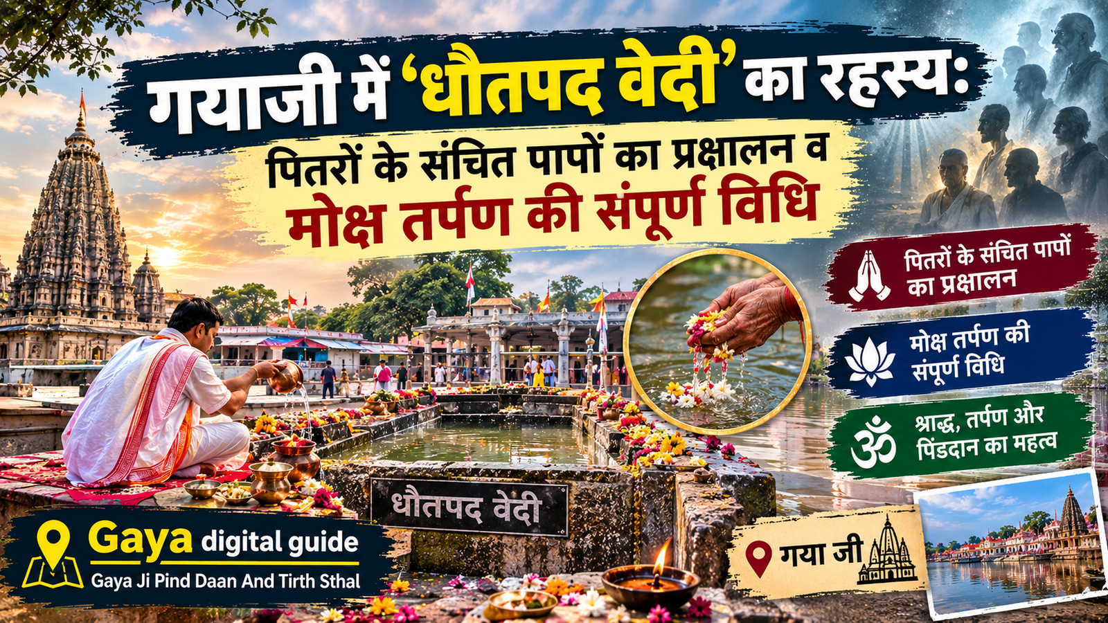 धौतपद वेदी गयाजी पितरों के पाप धोने वाली वेदी पिंडदान