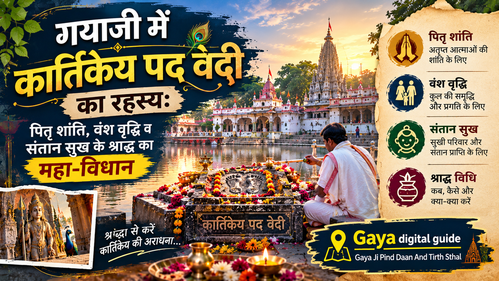 कार्तिकेय पद वेदी गयाजी संतान सुख पिंडदान
